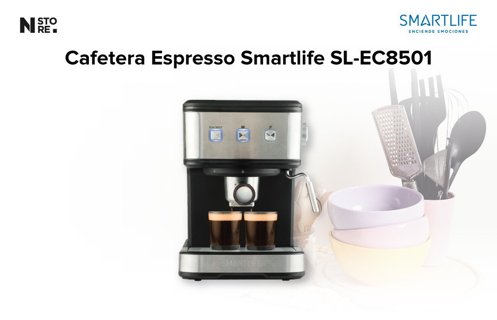 Cafetera Expresso 2 en 1 Smartlife SL-EC8501
